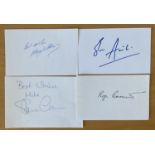 Athletics Collection of 4 signed signature cards. Includes signatures of Mary Peters, Roger