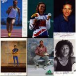 Athletics Collection of 7 signed promo cards/photos. Signatures include Tessa Sanderson x2, Daley
