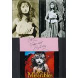 Frances Ruffelle 12x8 inch Les Misérables signature piece includes signed album page and three
