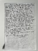 Titanic Memorabilia Millvina Dean handwritten letter and Commander Lightoller signed Postcard.