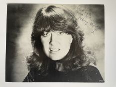 Nerys Hughes The Liver Birds Actress 10x8 inch signed photo. Good condition. All autographs are