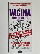 Pam Ferris, Josette Simon, Jerry Hall Vagina Monologues Cast Members signed theatre leaflet. Good
