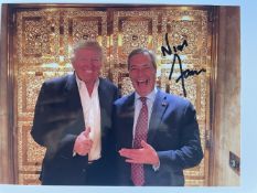 Nigel Farage Independent Politician 8x6 inch signed photo. Good condition. All autographs are