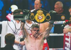 Boxing Liam Smith signed 12x8 inch colour photo. Liam Mark Smith (born 27 July 1988) is a British