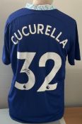 Football Marc Cucurella signed Chelsea replica home shirt size medium. Good condition. All