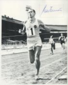 Athletics Herb Elliott 10x8 inch signature piece includes signed white card attached to original