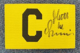 Football Matt Le Tissier signed yellow Captains armband. Good condition. All autographs are