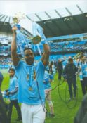 Football Joleon Lescott signed 12x8 inch Manchester City colour photo pictured with Premier league