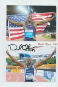 Athletics David Oliver signed 12x8 inch colour photo. David Oliver (born April 24, 1982) is the