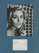 Alexandra Bastedo 16x12 overall mounted signature piece includes signed album page and stunning