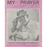 Gerry Monroe (1933-1989) English Pop Singer Signed 'My Prayer' Sheet Music . Good condition. All