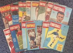 Football Collection of 16 vintage Charles Buchan's Football Monthly Magazines from the 1950s and