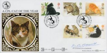 Mr G Barrett signed Cat Protection League FDC. 17/1/95 Birmingham postmark. Good condition. All