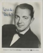 Percy Faith signed 10c8 inch black and white promo photo. Good condition. All autographs are genuine
