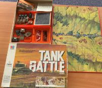 Vintage MB Tank Battle Board Game 1976 Board Game. Bos has Signs of age and is ripped in one corner,