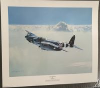 WW2 Colour Print Titled Weather Watch by Jim Brown. Measures 21x24 inches appx. Very Good Condition.