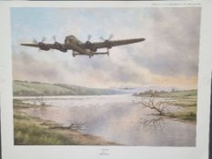 WW2 Colour Print Titled Prelude by Geoffrey R. Herickx. Measures 23x17 inches appx. Good