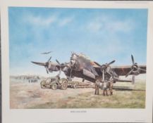 WW2 Colour Print Titled de Havilland Mosquito by Tony Forrest. Measures 21x17 inches appx. Good