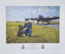 WW2 Colour Print Titled After Me The Flood by Michael Smart. Measures 22x18 inches appx. Good