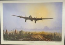 WW2 Colour Print Titled Early morning Return by Thomas Grower. Limited Edition 714/1500 signed in