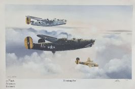 WW2 Colour Print Titled Climbing Out by Keith Hill. Signed by Keith Hill Artist. Limited 15 of