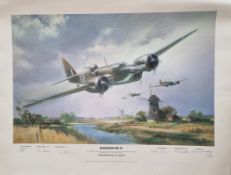 A Blenheim Will Fly Again by Frank Wootton WW2 Colour Print. Multi Signed in pencil by The Right