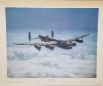 WW2 Colour Print Titled Moonlight Return from an oil painting by Gerald Palmer. Measures 22x18