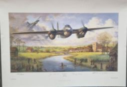 WW2 Colour Print Titled Mosquito ! by Bill Perring Signed in Pencil by Bill Perring, Joe Patient and