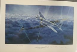Combat Over Domremy by Graeme Lothian WW2 Colour Print. 66/500 Signed in pencil by the Artist, Heinz