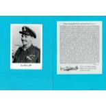 WW2. Wg Cdr Peter Parrott DFC AFC Battle of Britain signed 7 x 5 inch Black and White Photo.
