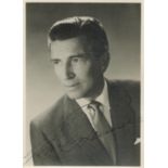 Michael Rennie, a signed 5x3.5 photo. A British film, television and stage actor, who had leading