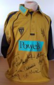 Cricket Hampshire Hawks multi signed one day shirt 14 signatures some great names include Shane