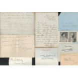 Theatre and stage signed collection. Includes signatures, of Ellen Terry, Herbert Beerbohm-tree,