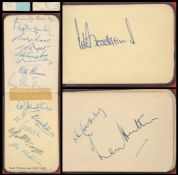 Small Vintage Autograph Book with 20 Plus Great Signatures From Sport. Signatures to include Brian