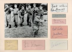 Dads Army 16x12 inch overall mounted signature piece includes 7 cast member signatures includes