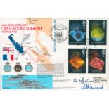 Commander B A MacCaw and Captain A Sachnovsky Howard Signed FDC 44th Anniversary Operation Sunfish