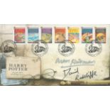 Harry Potter Royal Mail 2007 FDC signed by Daniel Radcliffe in the title role and Alan Rickman (