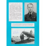 WW2. Wg Cdr Bob Doe DSO DFC Signed 6 x 4 inch Black and White Photo. Battle of Britain fighter