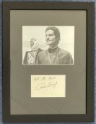 Omar Sharif 18x14 inch overall framed and mounted signature piece includes signed album page and