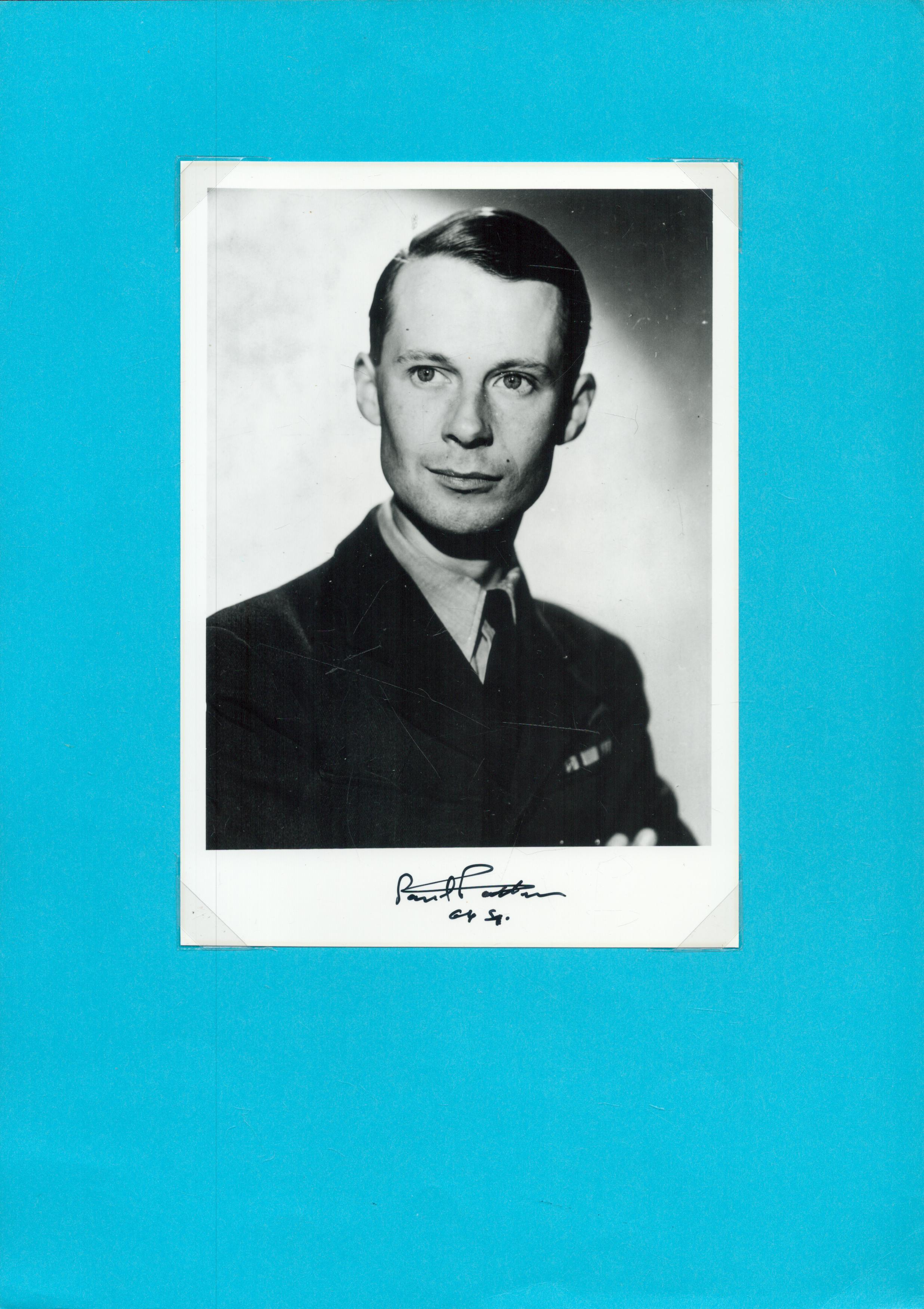 WW2. Sqn Ldr Paul Patten Battle of Britain signed 7 x 5 inch Black and White photo. Signed in