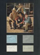 Bonanza 16x12 inch overall mounted signature piece includes 4 signed album pages from cast members