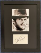 Clint Eastwood 18x14 inch overall framed and mounted signature piece includes signed album page