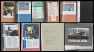 Horse Racing. Sport Horse Racing/Jockeys autograph collection. 23 signatures. Signatures on assorted