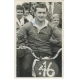 Motorcycling, a signed 5.5x3.5 vintage photo of motocross rider Bryan 'Badger' Goss. He won the