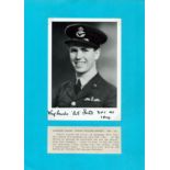 WW2. Sqn Ldr Bob Foster DFC Battle of Britain signed 7 x 5 inch Black and White Photo. Battle of
