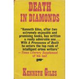 Kenneth Giles Death In Diamonds torn D/W 1st Edition 1967. From single vendors book collection. We