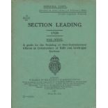 Notified in Army Orders for February 1928. Section Leading 1928. A guide for the training of Non