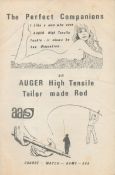 The Perfect Companions. Folded leaflet. An Auger high tensile, tailor made rod. Leaflet folded A4