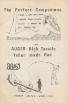The Perfect Companions. Folded leaflet. An Auger high tensile, tailor made rod. Leaflet folded A4