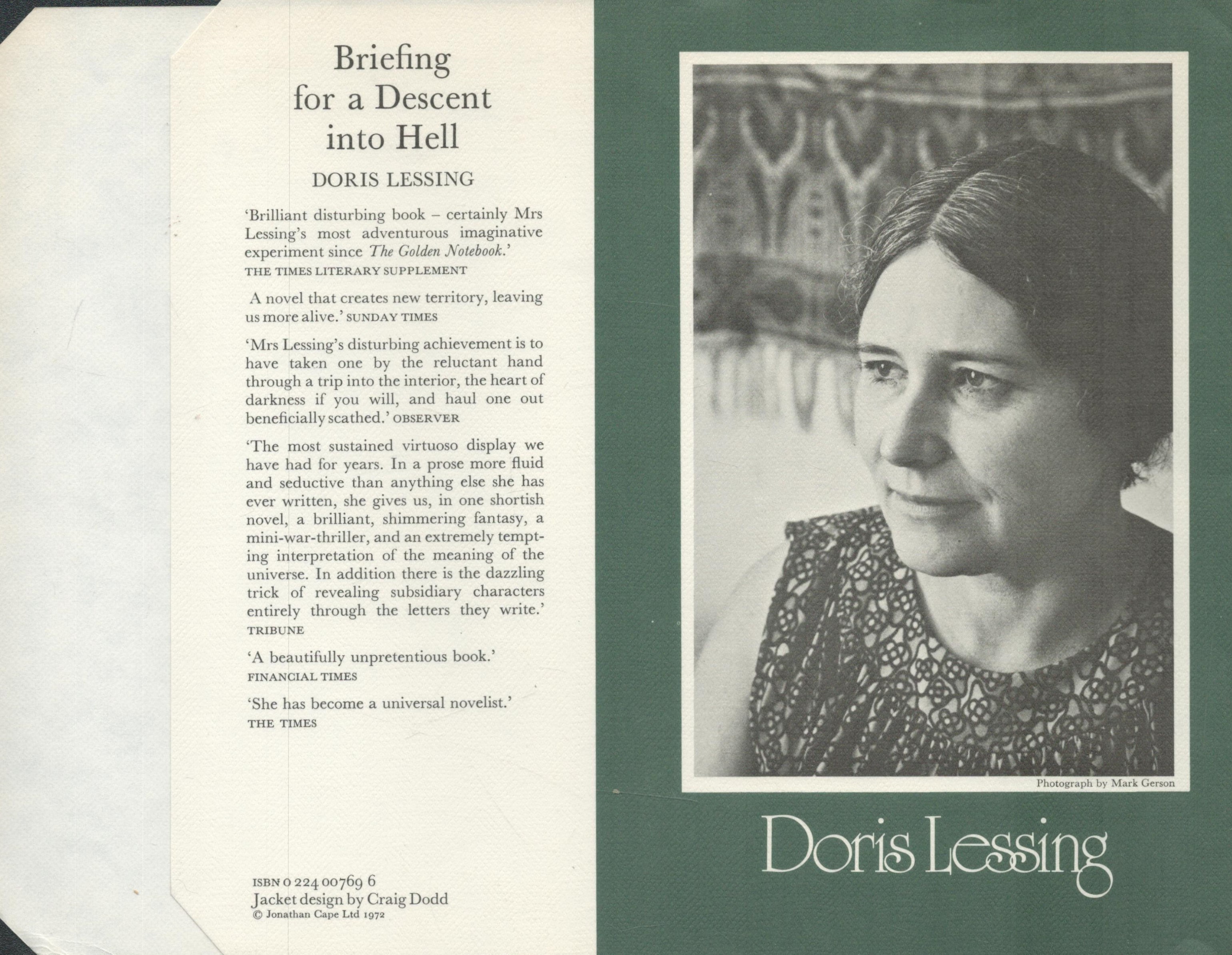 Doris Lessing The Story of a Non Marrying Man and Other Stories Publisher Jonathan Cape. Jacket - Image 2 of 2